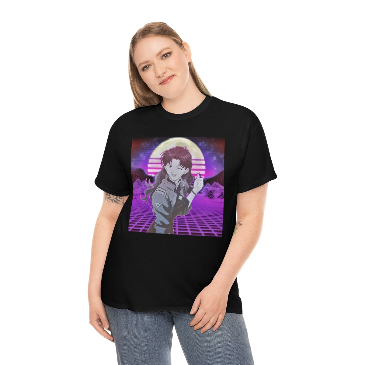 Evangelion, Misato Katsuragi,Neon Genesis Evangelion,Vaporwave, anime,Misato,Rei,Asuka,Shinji